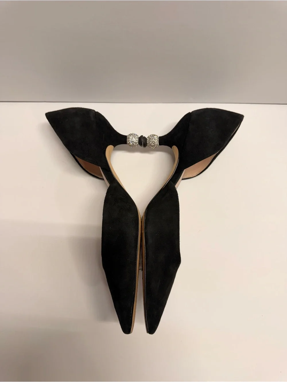 Kate Spade Black Suede kitten heels